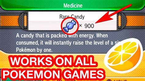 cheats pokemon ultrasol citra rare candy